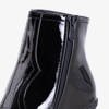 Černé dámské kovbojské kotníkové boty s lakovanou úpravou Vinvin - Obuv
