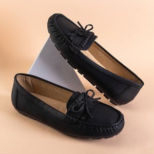 Černé dámské mokasíny Iwona s dekoracemi - boty