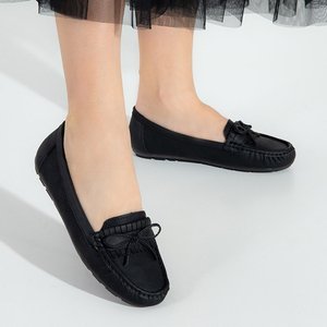 Černé dámské mokasíny Iwona s dekoracemi - boty