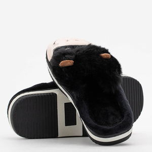 Černé dámské pantofle Animis pro ženy - obuv