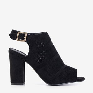 Černé dámské sandály na vysokém podpatku od Mosane - boty