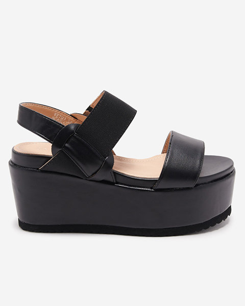 Černé dámské sandály z eko kůže na platformě Kosall-Footwear