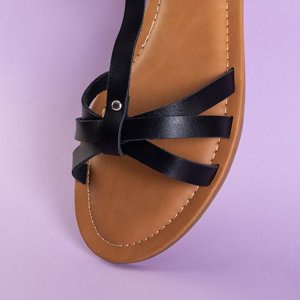 Černé dámské sandály z ekologické kůže Tulir - Obuv