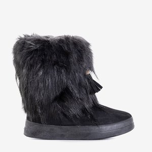 Černé dámské sněhové boty s dekoracemi Astride - obuv