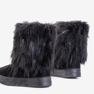 Černé dámské sněhové boty s dekoracemi Astride - obuv