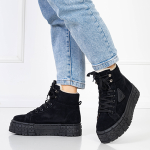 Černé dámské šněrovací kotníkové boty značky Tessi - Footwear