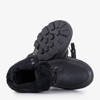 Černé dámské šněrovací sněhové boty Nevesa - obuv
