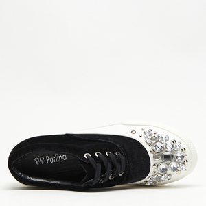 Černé dámské tenisky s ornamenty Anabel - obuv