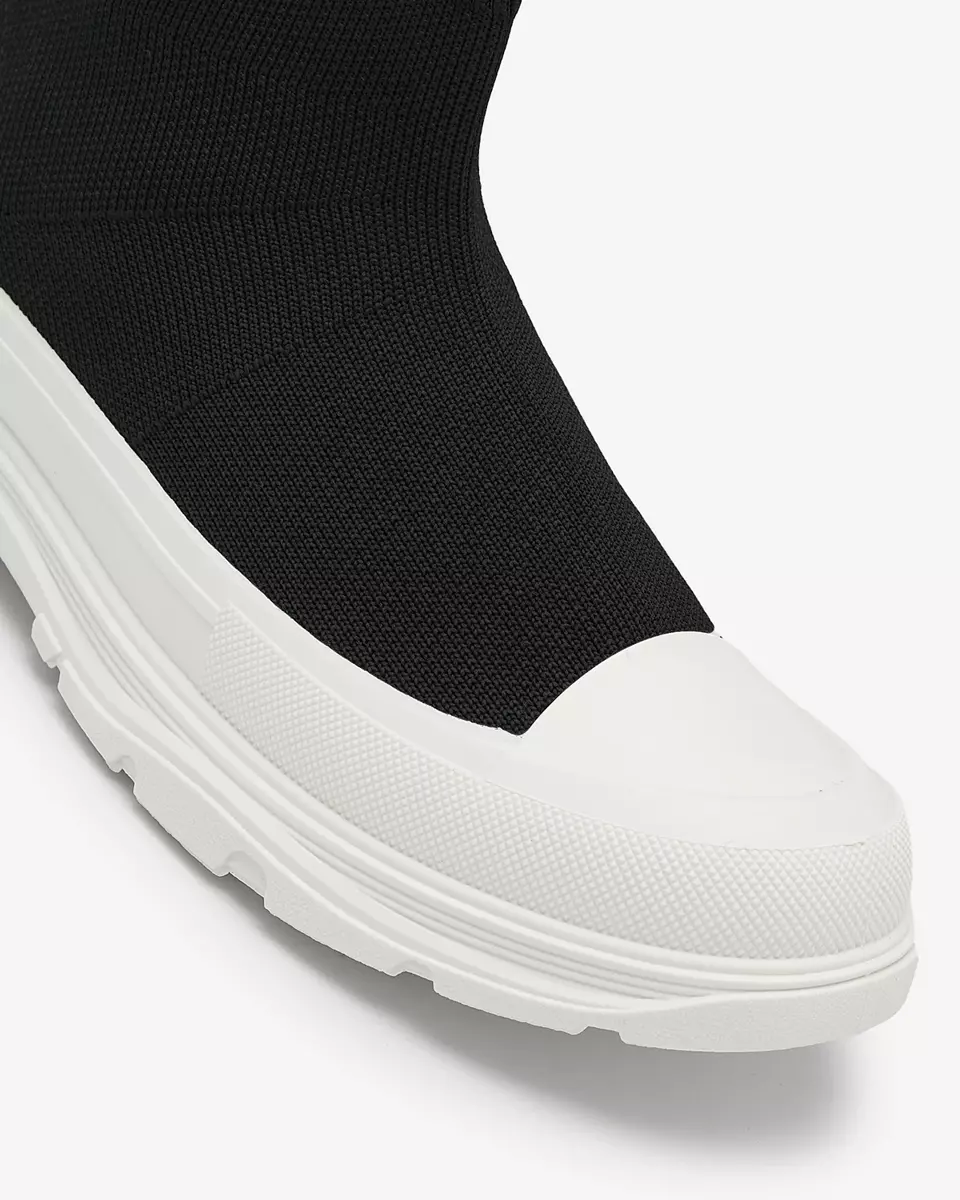 Černé dámské vysoké slip-on sportovní boty a'la sneakers Vertiks - Obuv
