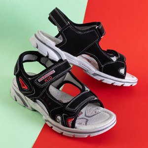 Černé dětské sandále na suchý zip Reqor - obuv
