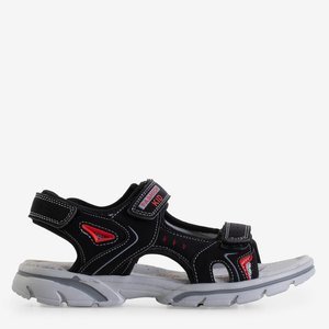 Černé dětské sandále na suchý zip Reqor - obuv