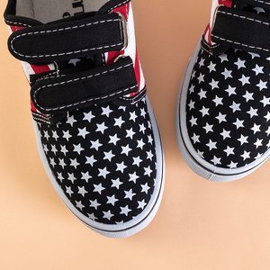 Černé dětské tenisky s hvězdami Marbas - obuv