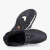 Černé izolované boty  kožešinou Slavkos - Obuv