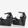 Černé klínové sandály z Aoxanea - Obuv