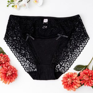 Černé krajkové dámské kalhotky PLUS SIZE - Spodní prádlo