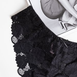 Černé krajkové dámské kalhotky - Spodní prádlo