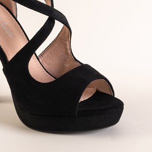 Černé sandály na vysokém podpatku od Nero - Shoes