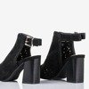 Černé sandály na vyšší sloupek Meamoss - Footwear 1