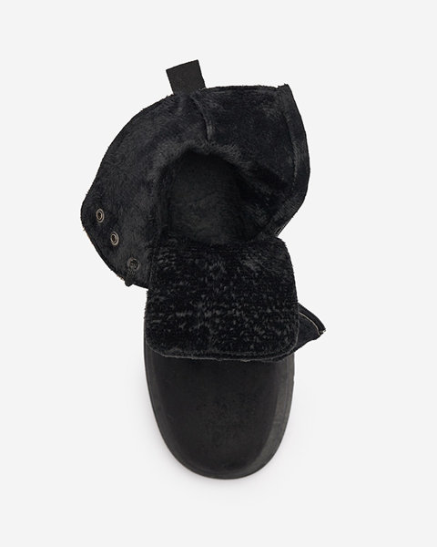 Černé traperské boty na jehle Koidoo- Obuwie