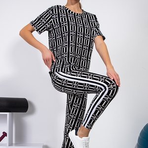 Černobílá dvoudílná dámská sada - Oblečení