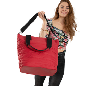 Červená dámská nákupní taška - kabelky