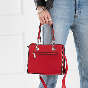Červená malá dámská kabelka - kabelky