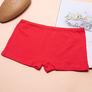 Červené dámské boxerky s potiskem - Spodní prádlo