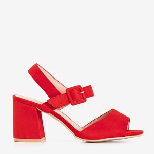 Červené dámské sandály na Weide post - Obuv