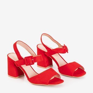 Červené dámské sandály na Weide post - Obuv