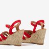 Červené dámské sandály na klíně Sirima - Obuv 1