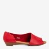 Červené dámské sandály na nízkém klínu Irynis - Obuv 1