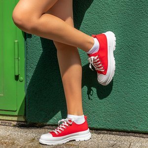 Červené dámské sportovní boty Weneri - Obuv