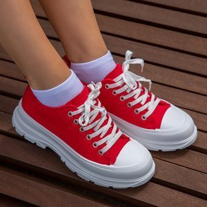 Červené dámské sportovní boty Weneri - Obuv