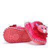 Červené dětské pantofle s dekorací Emi - obuv