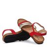 Červené ploché sandály Soft Sparkle - Obuv