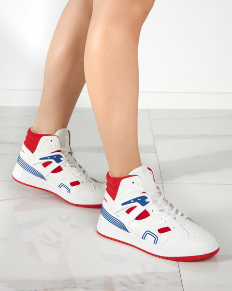 Červenobílá dámská zajímavá sportovní obuv Gisore - Obuv
