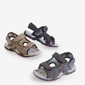 Chlapecké béžové sandály se suchým zipem - boty