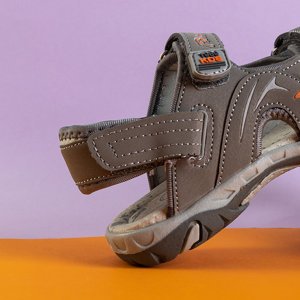 Chlapecké šedé sandály Tores na suchý zip - Obuv