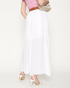 Dámská bílá midi sukně - Oblečení