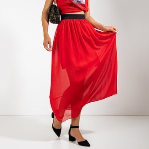 Dámská červená maxi sukně - Oblečení