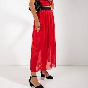 Dámská červená maxi sukně - Oblečení