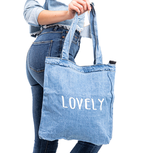 Dámská džínová kabelka s nápisem Lovely - Příslušenství