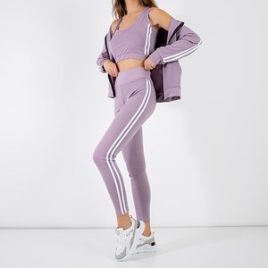 Dámská fialová 3dílná sportovní sada - Oblečení