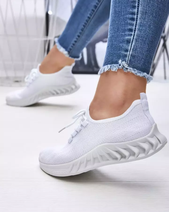 Dámská látková sportovní obuv v bílé barvě Acarfi- Obuv