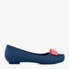 Dámská námořnická modrá gumová melissa na skryté klínové patě Rasilia - Footwear