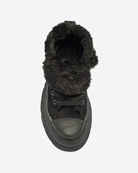 Dámská zateplená sportovní obuv a'la sneakers v černé barvě Benvilo- Obuv