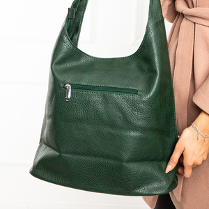 Dámská zelená shopper taška s nápisy - Doplňky