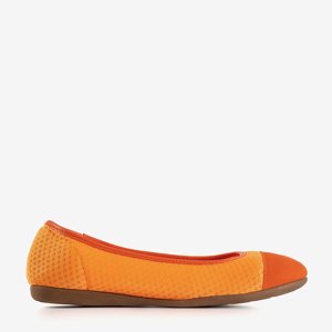 Dámské baleríny z oranžové tkaniny Manolita - obuv