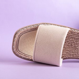 Dámské béžové pantofle Vicoria - obuv
