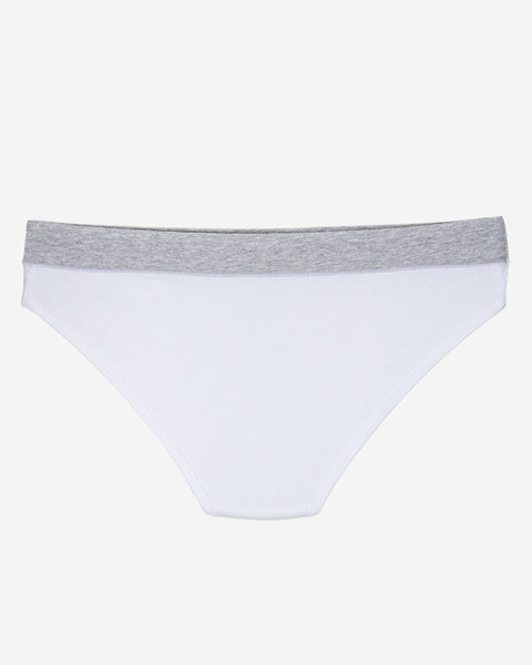 Dámské bílé bavlněné kalhotky s potiskem - Spodní prádlo